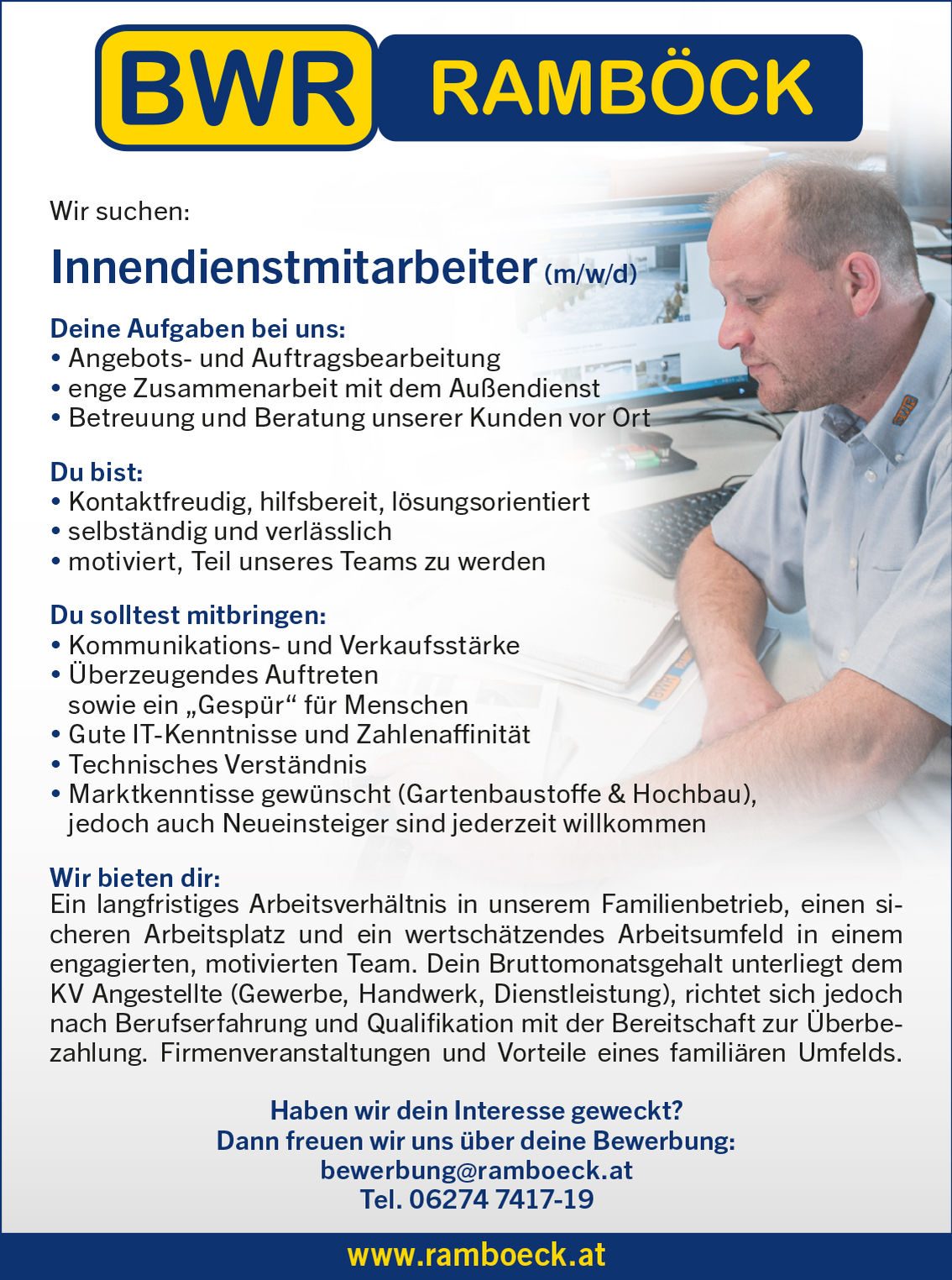 Jobsuche Mitarbeiter Produktion bei Ramböck Salzburg